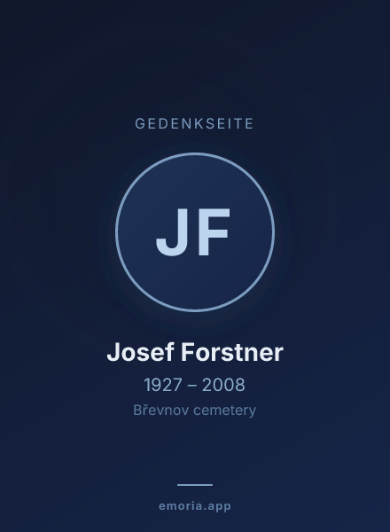 Gedenkportrait von Josef Forstner