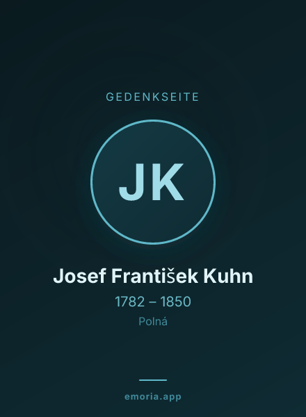 Gedenkportrait von Josef František Kuhn