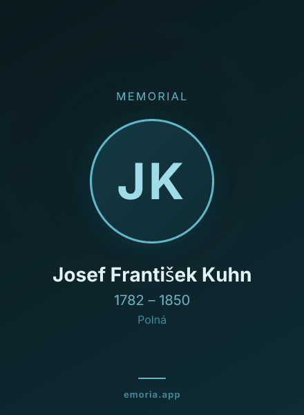 Memorial portrait of Josef František Kuhn