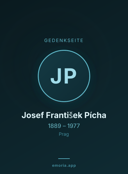 Gedenkportrait von Josef František Pícha