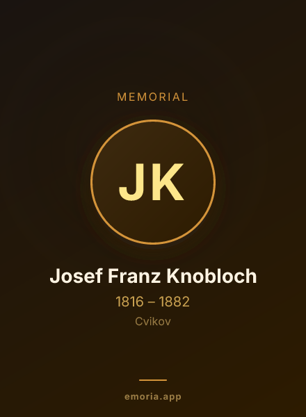 Memorial portrait of Josef Franz Knobloch