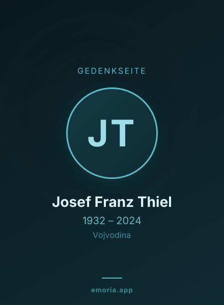Gedenkportrait von Josef Franz Thiel