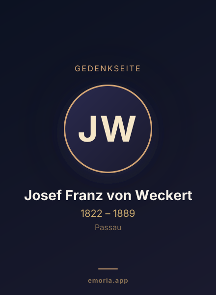 Gedenkportrait von Josef Franz von Weckert