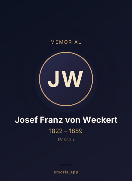 Memorial portrait of Josef Franz von Weckert