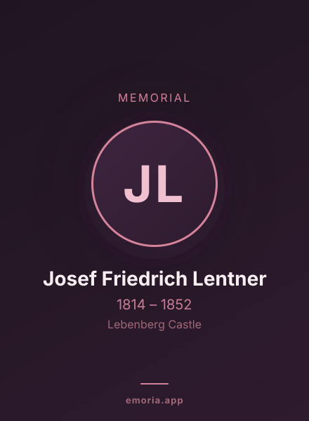 Memorial portrait of Josef Friedrich Lentner