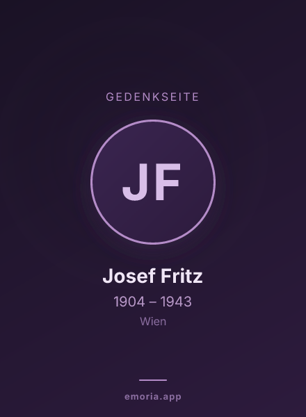 Gedenkportrait von Josef Fritz