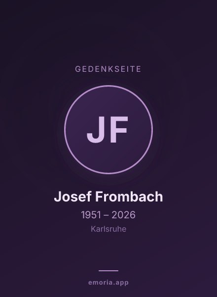 Gedenkportrait von Josef Frombach