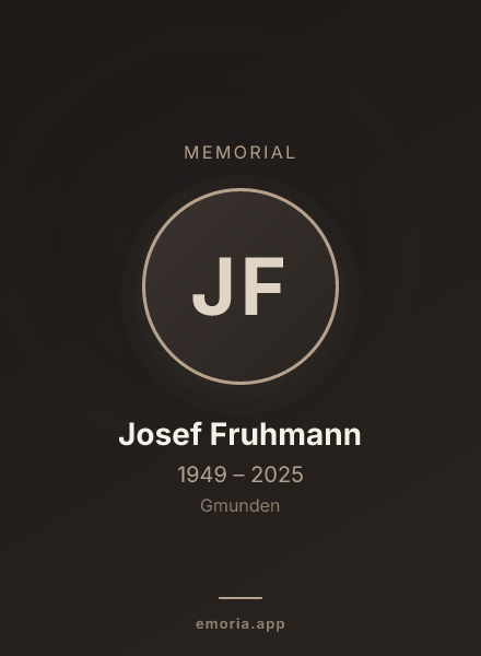 Memorial portrait of Josef Fruhmann