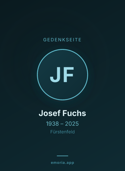 Gedenkportrait von Josef Fuchs