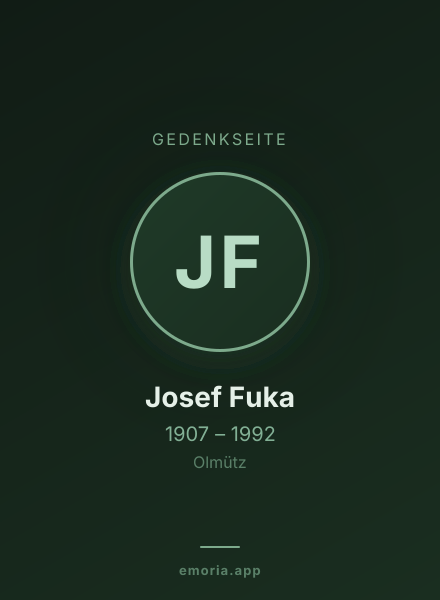 Gedenkportrait von Josef Fuka
