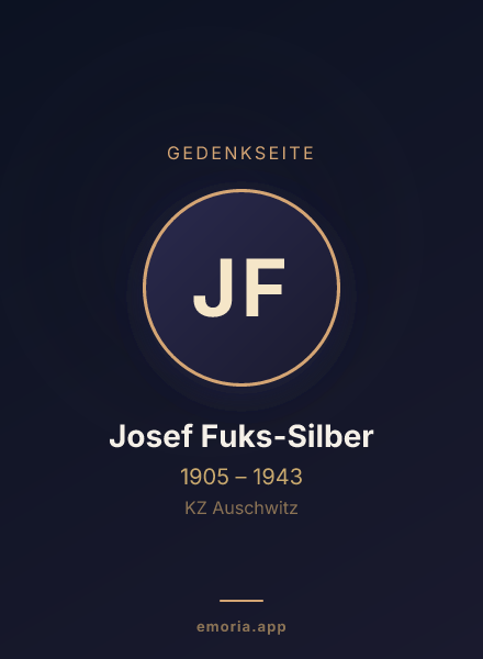 Gedenkportrait von Josef Fuks-Silber