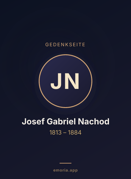 Gedenkportrait von Josef Gabriel Nachod
