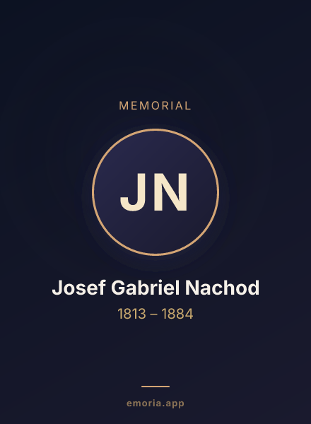 Memorial portrait of Josef Gabriel Nachod