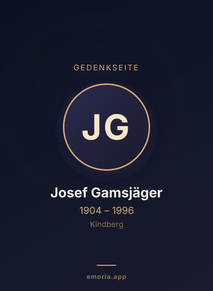 Gedenkportrait von Josef Gamsjäger