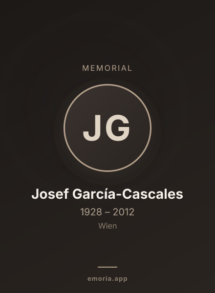 Memorial portrait of Josef García-Cascales