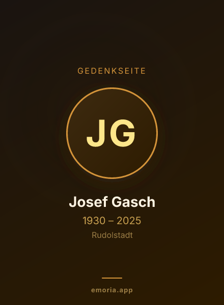 Gedenkportrait von Josef Gasch