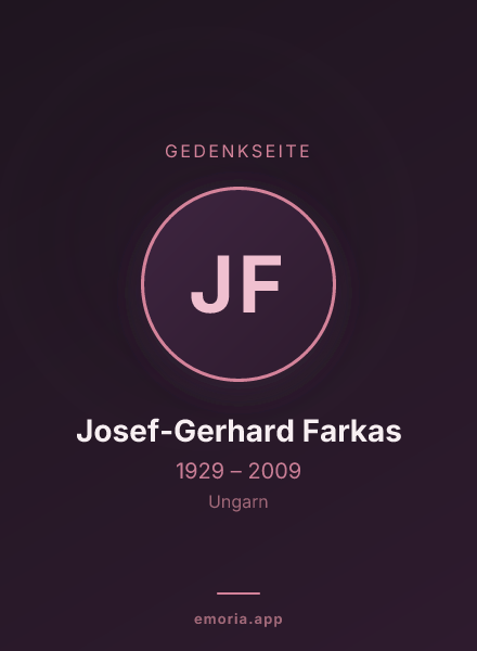 Gedenkportrait von Josef-Gerhard Farkas