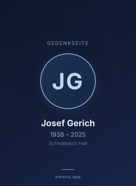 Gedenkportrait von Josef Gerich