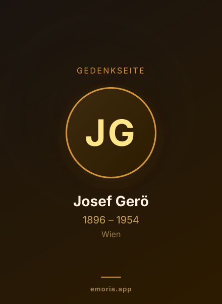 Gedenkportrait von Josef Gerö