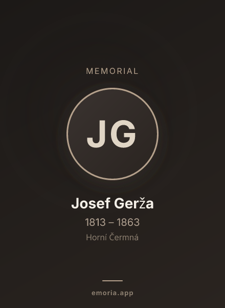 Memorial portrait of Josef Gerža