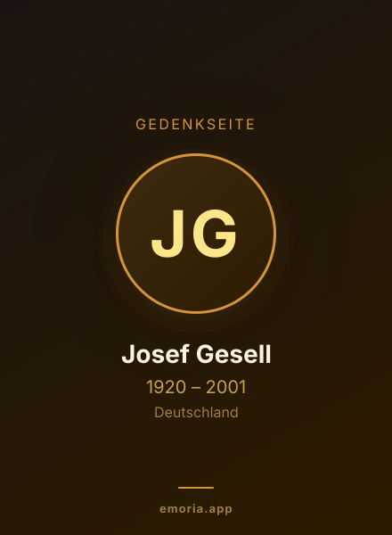 Gedenkportrait von Josef Gesell