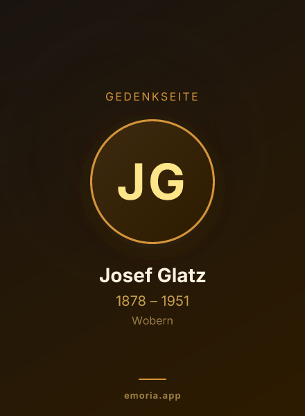 Gedenkportrait von Josef Glatz