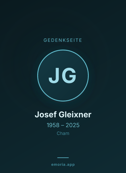 Gedenkportrait von Josef Gleixner