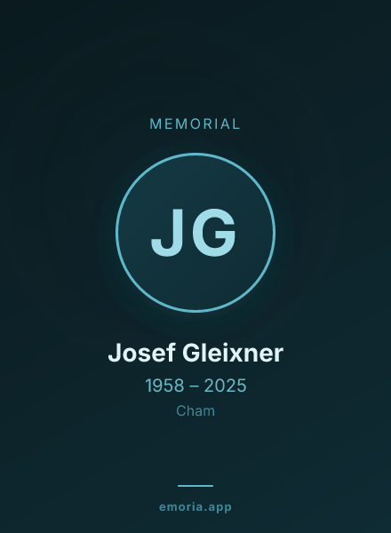 Memorial portrait of Josef Gleixner