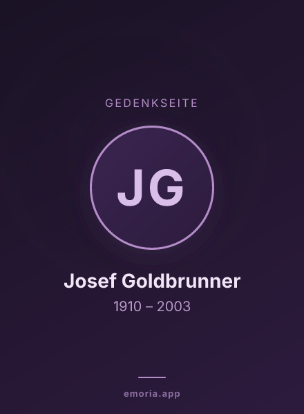 Gedenkportrait von Josef Goldbrunner