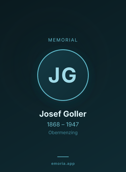 Memorial portrait of Josef Goller
