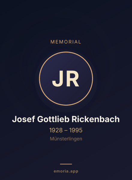 Memorial portrait of Josef Gottlieb Rickenbach