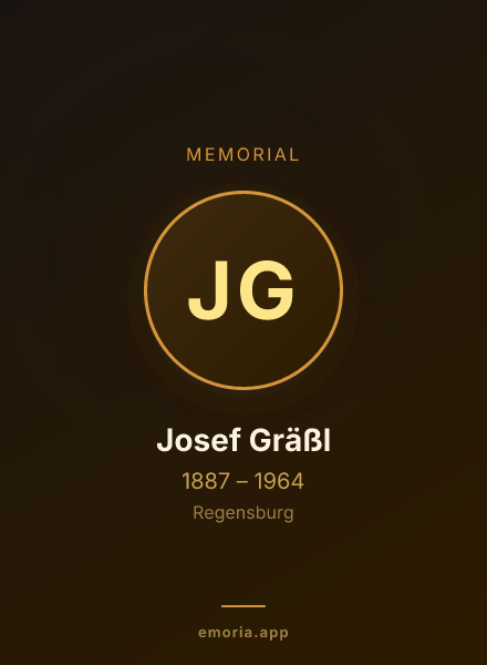 Memorial portrait of Josef Gräßl