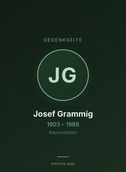 Gedenkportrait von Josef Grammig