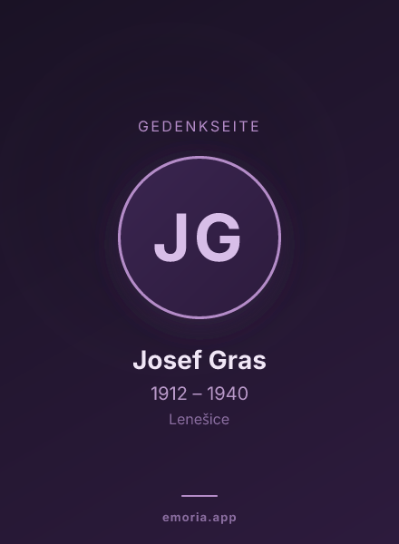 Gedenkportrait von Josef Gras