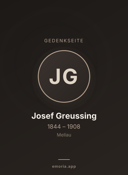 Gedenkportrait von Josef Greussing