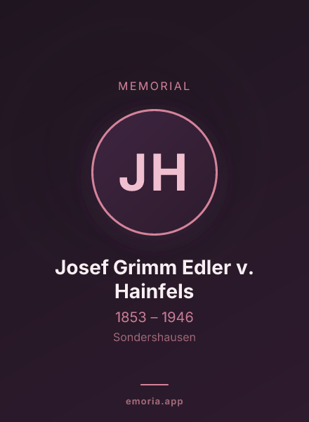 Memorial portrait of Josef Grimm Edler v. Hainfels