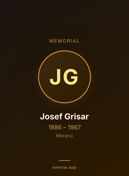 Memorial portrait of Josef Grisar