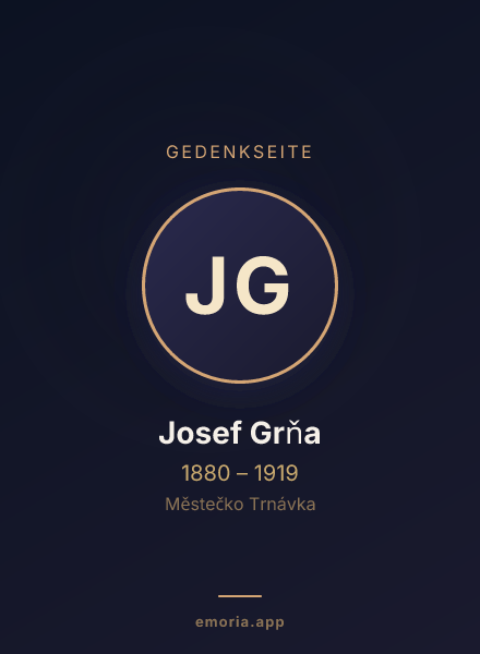 Gedenkportrait von Josef Grňa