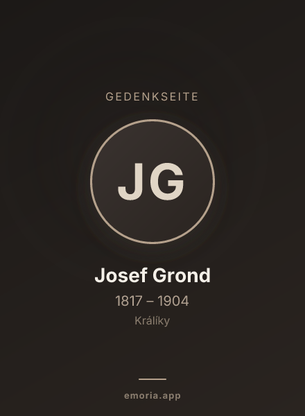Gedenkportrait von Josef Grond