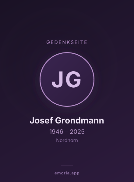Gedenkportrait von Josef Grondmann