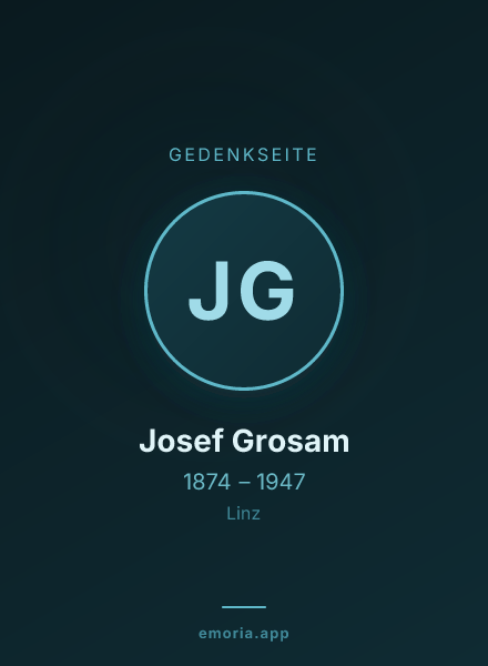 Gedenkportrait von Josef Grosam