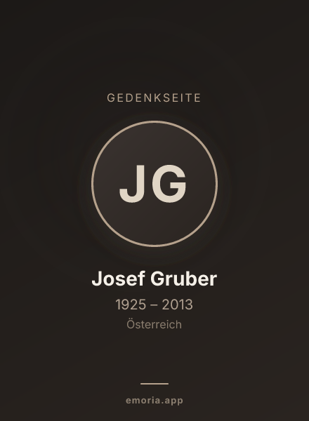Gedenkportrait von Josef Gruber