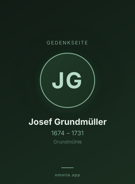 Gedenkportrait von Josef Grundmüller