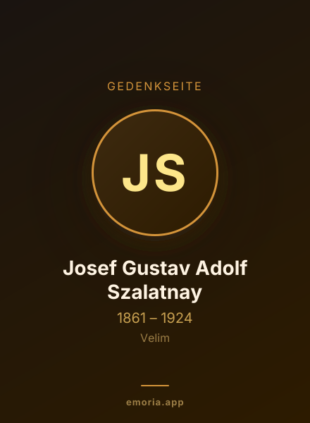 Gedenkportrait von Josef Gustav Adolf Szalatnay