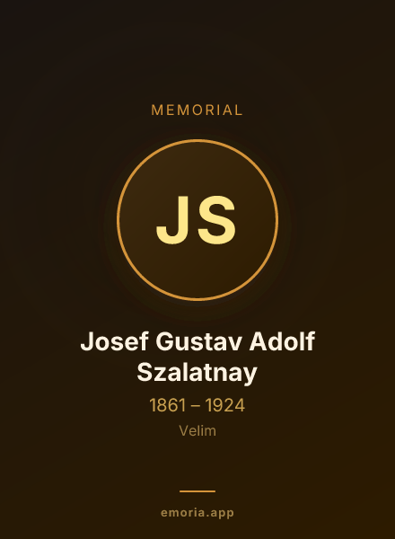 Memorial portrait of Josef Gustav Adolf Szalatnay