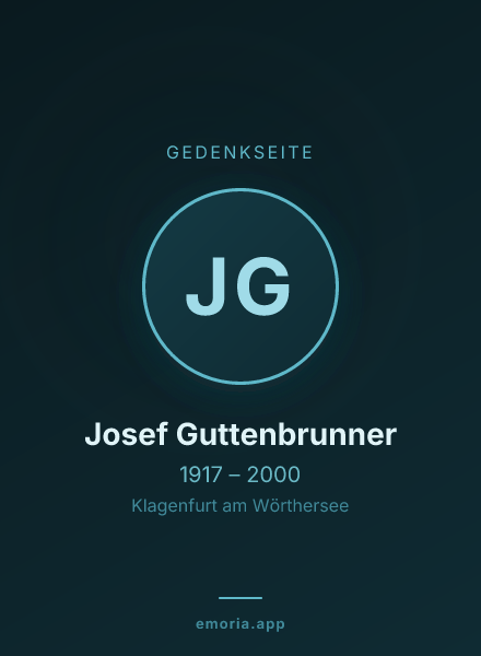 Gedenkportrait von Josef Guttenbrunner