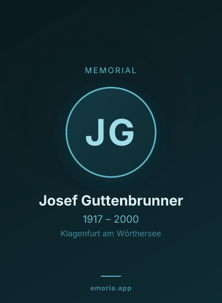Memorial portrait of Josef Guttenbrunner
