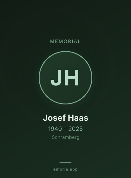 Memorial portrait of Josef Haas