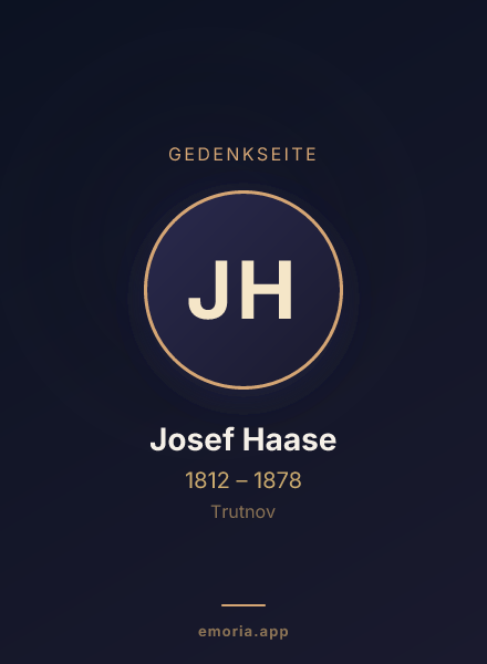 Gedenkportrait von Josef Haase