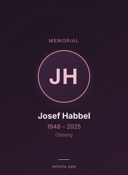 Memorial portrait of Josef Habbel
